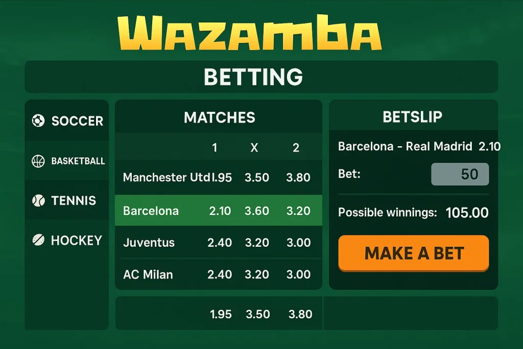 Wazamba Betting 
